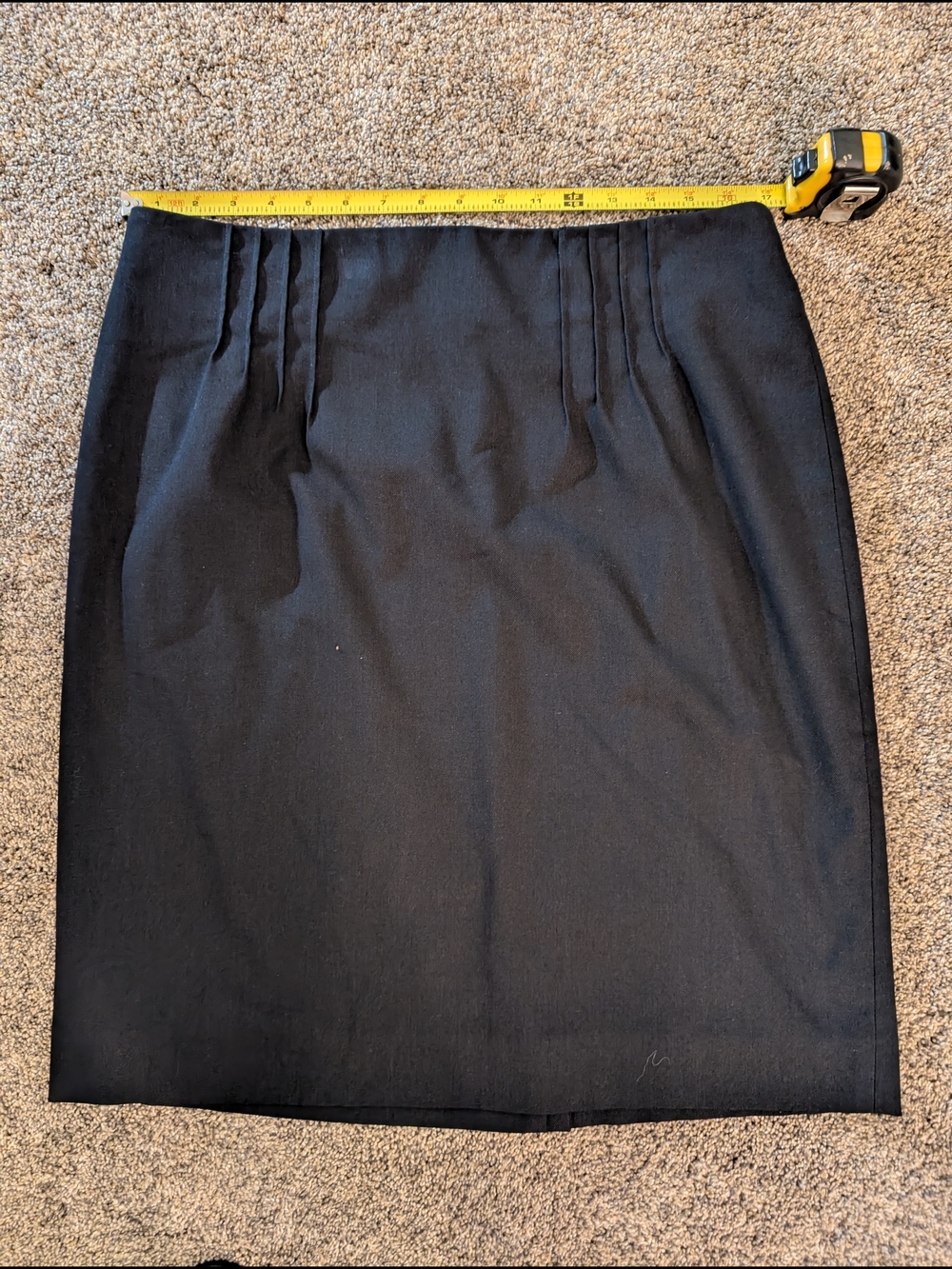 Antonio Melani Women's Black Pleated Front Pencil Skirt Size 12 EUC